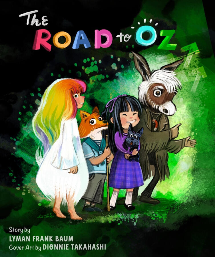 Book cover design and hand-lettering for children's classic: The Road to Oz (Wizard of Oz series)