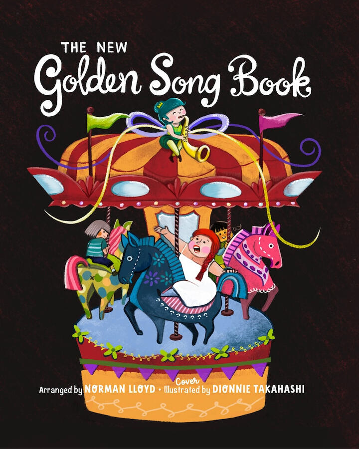 Book cover design and hand-lettering for The Golden Song Book by Norman Lloyd