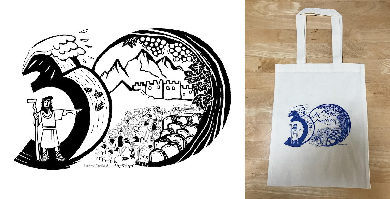 Church 30th Anniversary Design (for book cover & tote bag)