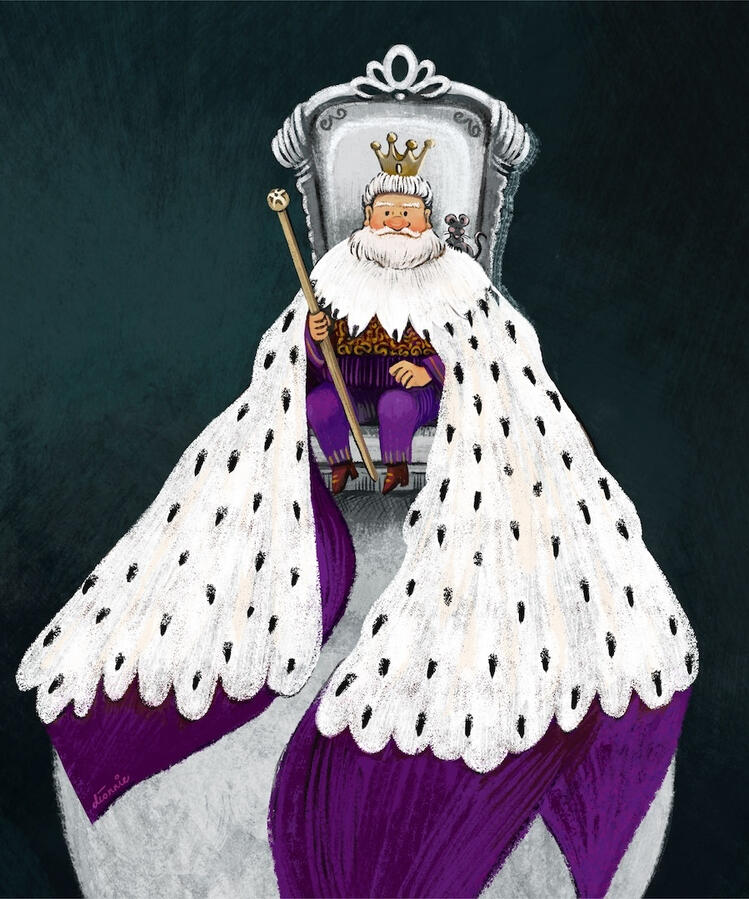 Character design for the king in the children's book classic, The Little Prince.