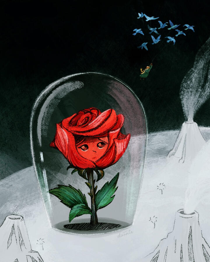 Character design for the flower in the children's book classic, The Little Prince.