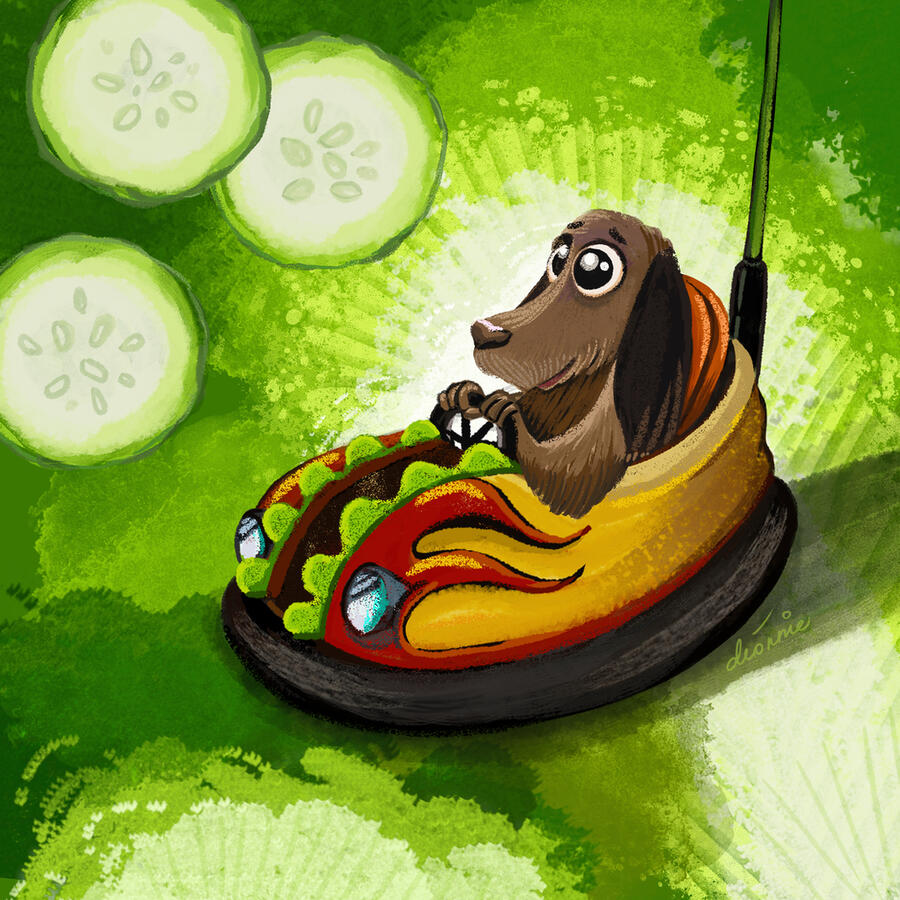 A dreaming dachshund